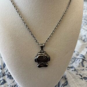 Ornate Silver Necklace with Intricate Pendant